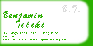 benjamin teleki business card